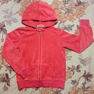 Girls Juicy Couture Hoodie – Size Small – Pink w/ Sparkly Gold Lettering